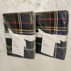 Pottery Barn Stewart Plaid Cotton Euro Shams